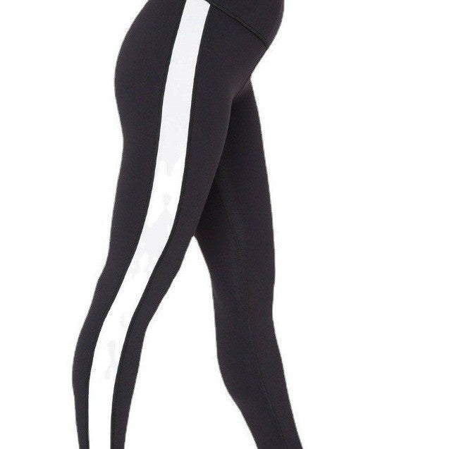 Dames Sportlegging met Contrasterende Strepen Elastisch