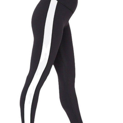 Dames Sportlegging met Contrasterende Strepen Elastisch