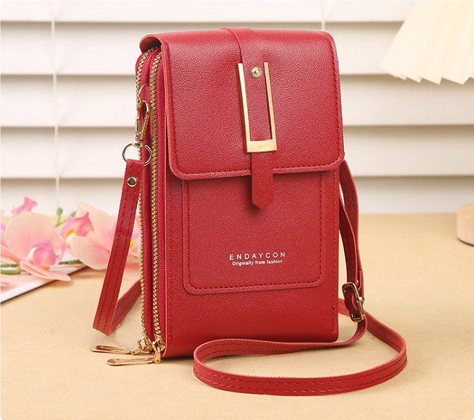 Dames Telefoontas Crossbody met Touchscreen Scherm en Bloemenvormig Ontwerp