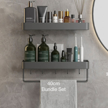 Wandrek voor de Badkamer – Waterbestendige Opbergruimte met Handdoekstang