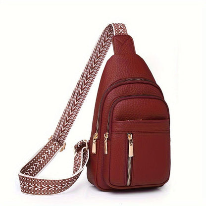 Vintage Crossbody Schoudertas Leer met Vakken voor Vrije Tijd Sport Retro Dagelijks Gebruik Dames Handtas