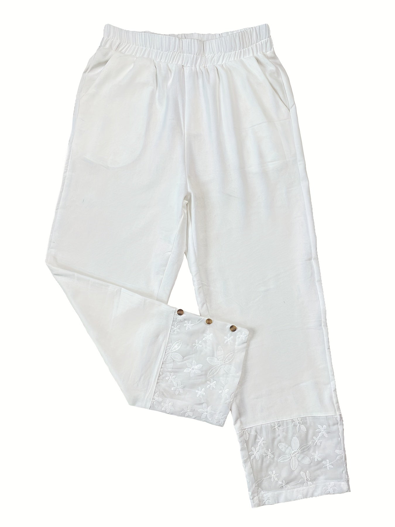 Dames Broek Elastische Band en Kantdetail