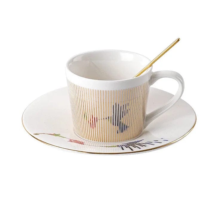 Koffiekop Met Spiegel Reflectie Schotel Keramiek Design Set