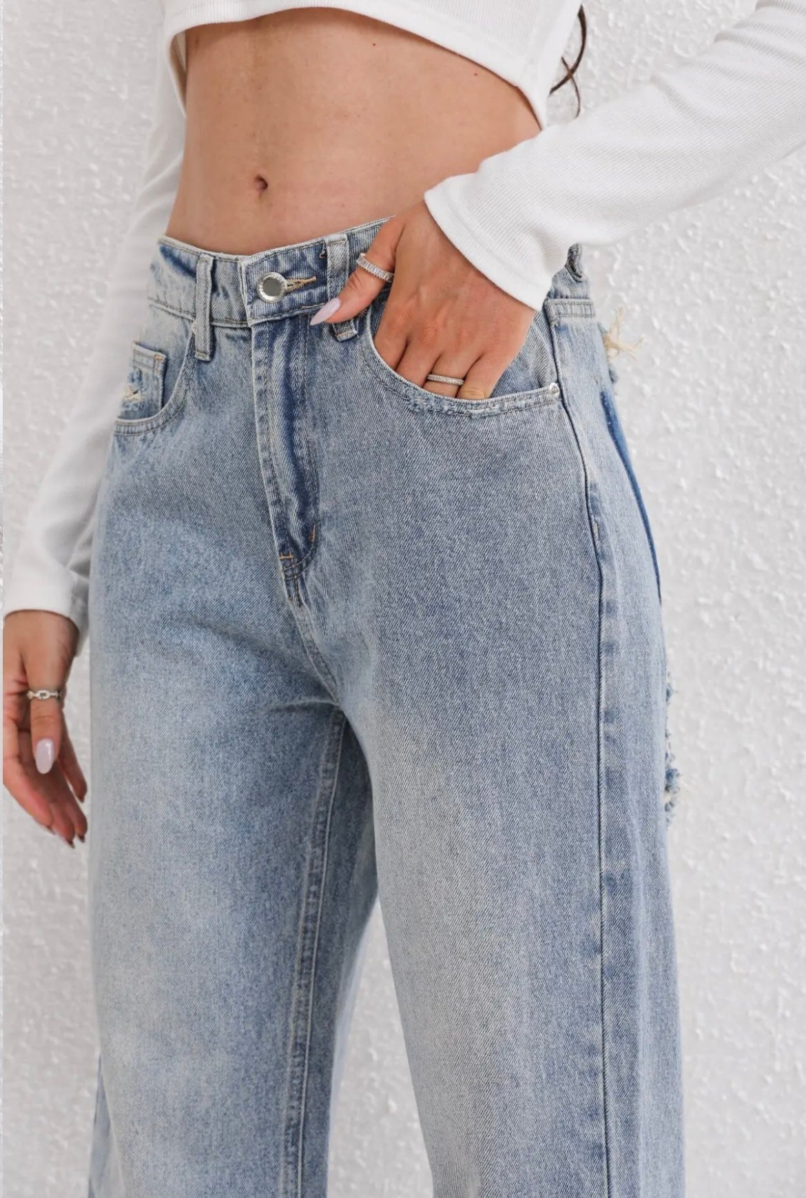Ripped Jeans Comfortabele Vintage Denim Broek voor Mannen