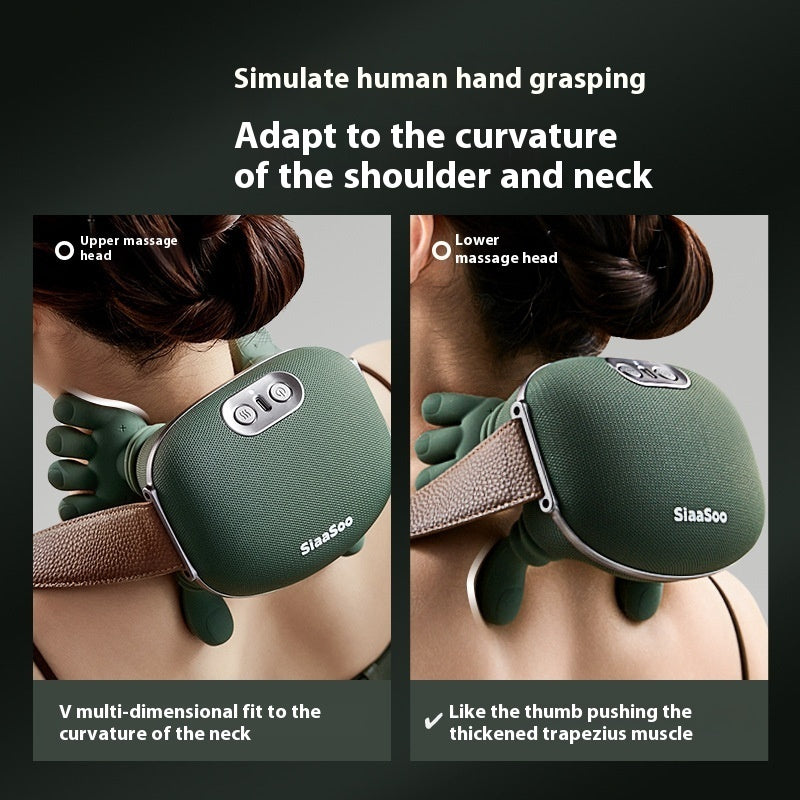 Nekmassageapparaat met Warmtefunctie en 4D Kneedsysteem | Draadloos Oplaadbaar