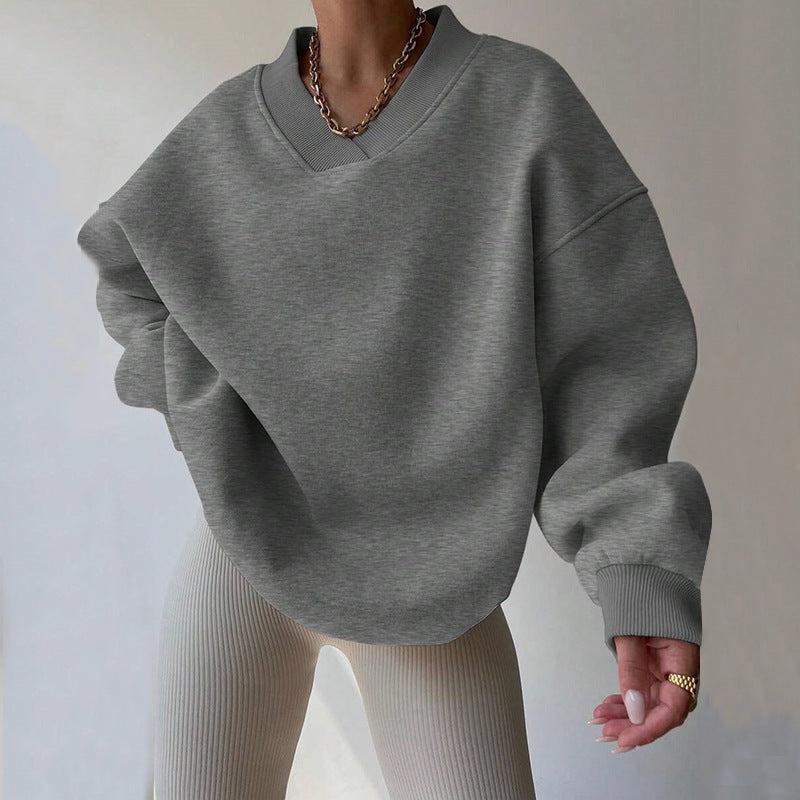 Dames Trui Geel V-Hals Elegante Stijl
