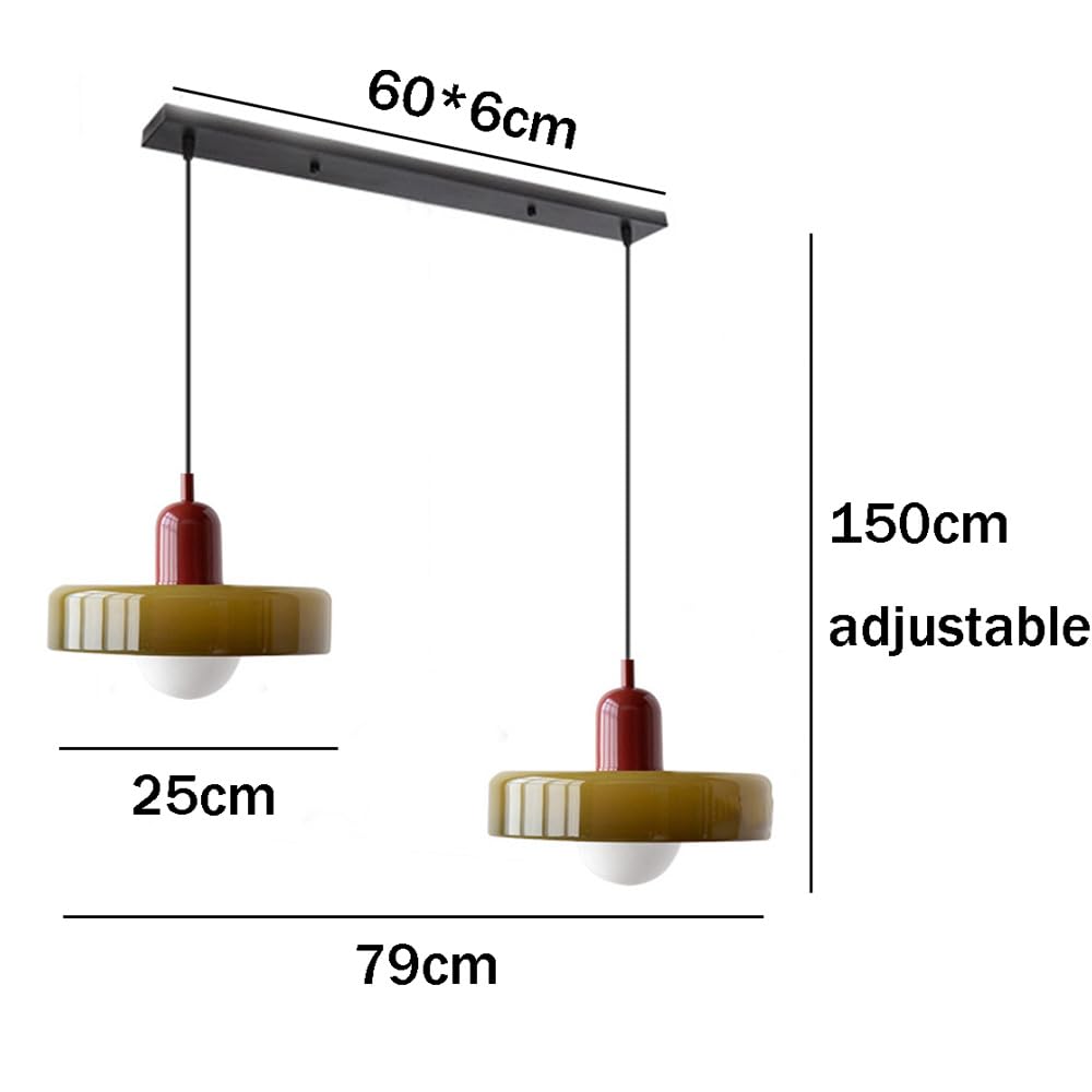 Luccon Dubbele Hanglamp Glas G9 35 cm Modern Eettafel Woonkamer Design Verlichting