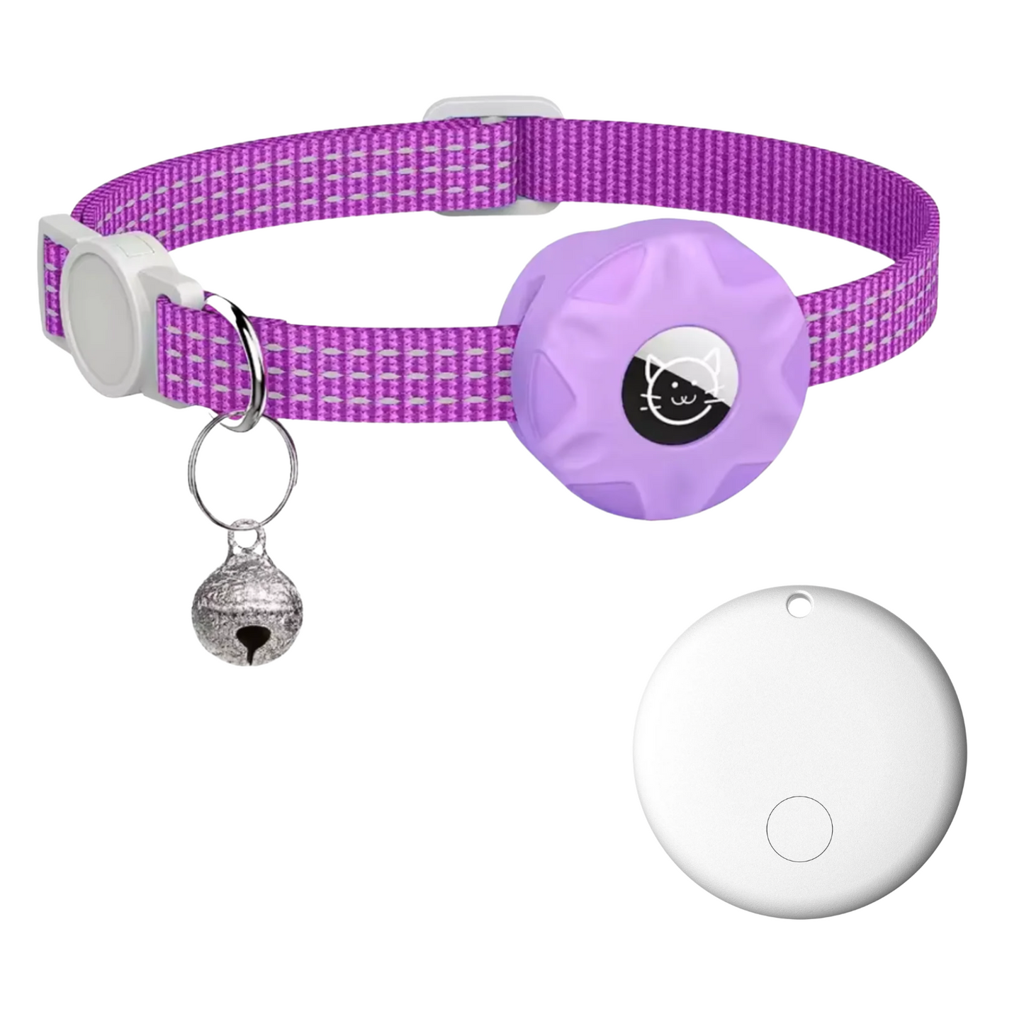 Slimme Locatietracker voor Honden en Katten met Reflecterend Halsband – Android – Compact & Waterdicht – 8-10 Maanden Batterijduur