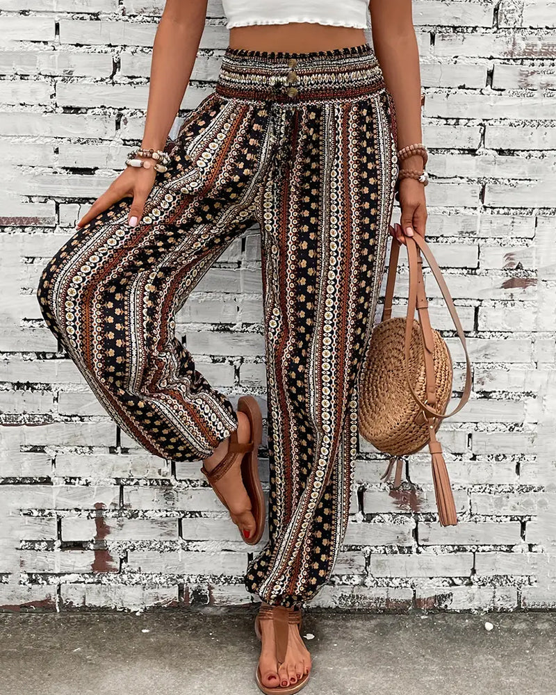 Vrouwelijke Casual Broek Met Leuke Print