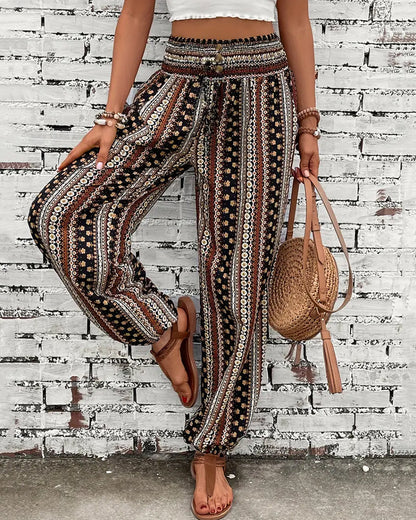 Vrouwelijke Casual Broek Met Leuke Print
