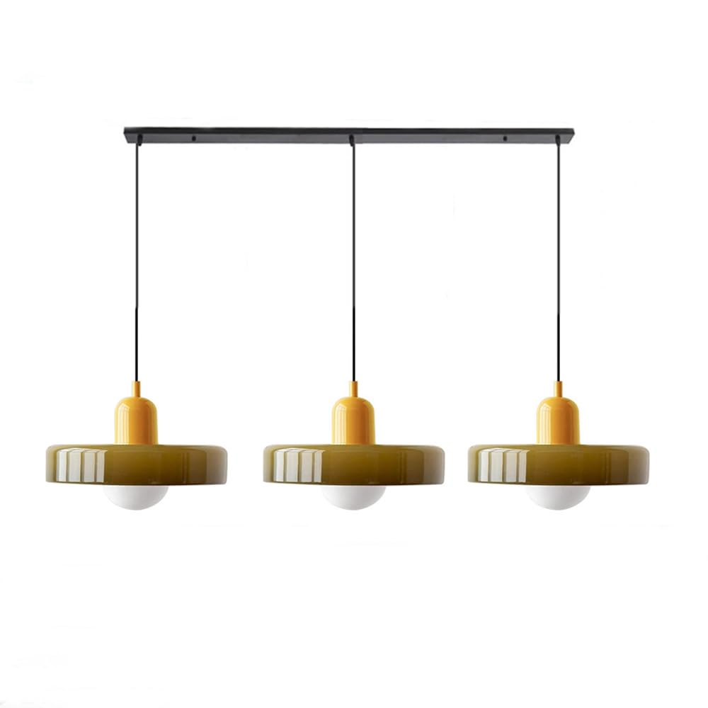 Luccon Triple Hanglamp Glas G9 Retro Kleuren Eettafel Woonkamer Design Verlichting Meerlamp