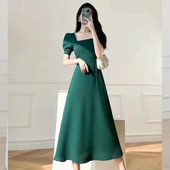 Midi Jurk Elegante Ceremonie Rok - StudioMarella