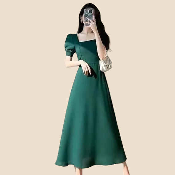 Midi Jurk Elegante Rok Lange Avondjurk