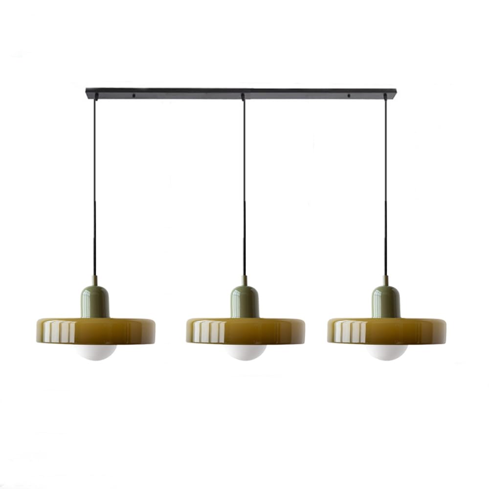 Luccon Triple Hanglamp Glas G9 Retro Kleuren Eettafel Woonkamer Design Verlichting Meerlamp
