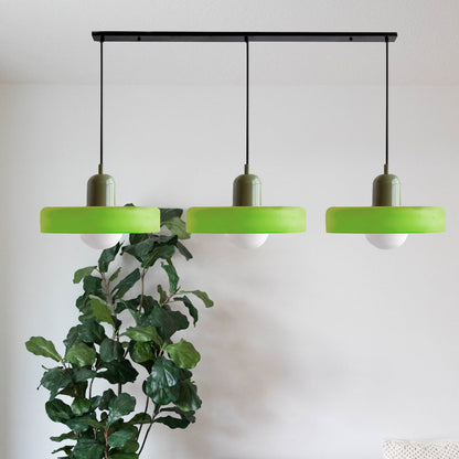 Luccon Triple Hanglamp Glas G9 Retro Kleuren Eettafel Woonkamer Design Verlichting Meerlamp