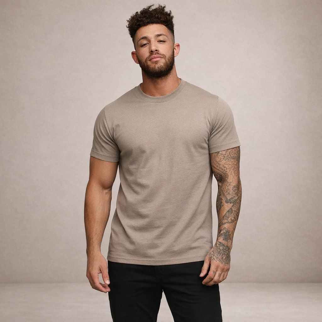 Heren T-shirt Slim Fit Ronde Hals Kort Mouwen