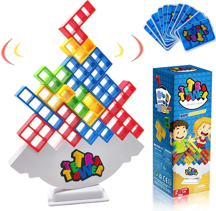 Houten Balans Stapelblokken Set Tetris Toren Evenwichtsspel Educatief Speelgoed Fijne Motoriek Kinderen Families Thuis