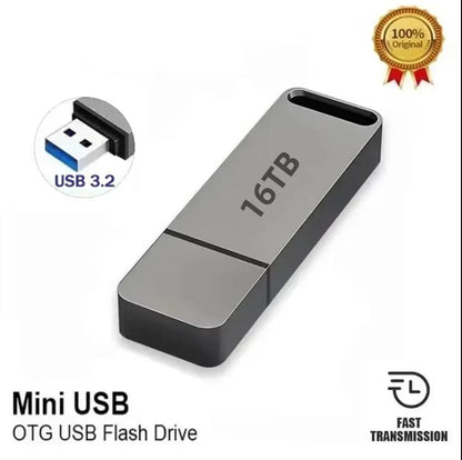 4TB USB-stick met metalen behuizing – USB 3.2, schokbestendig, compact ontwerp voor veilige dataopslag