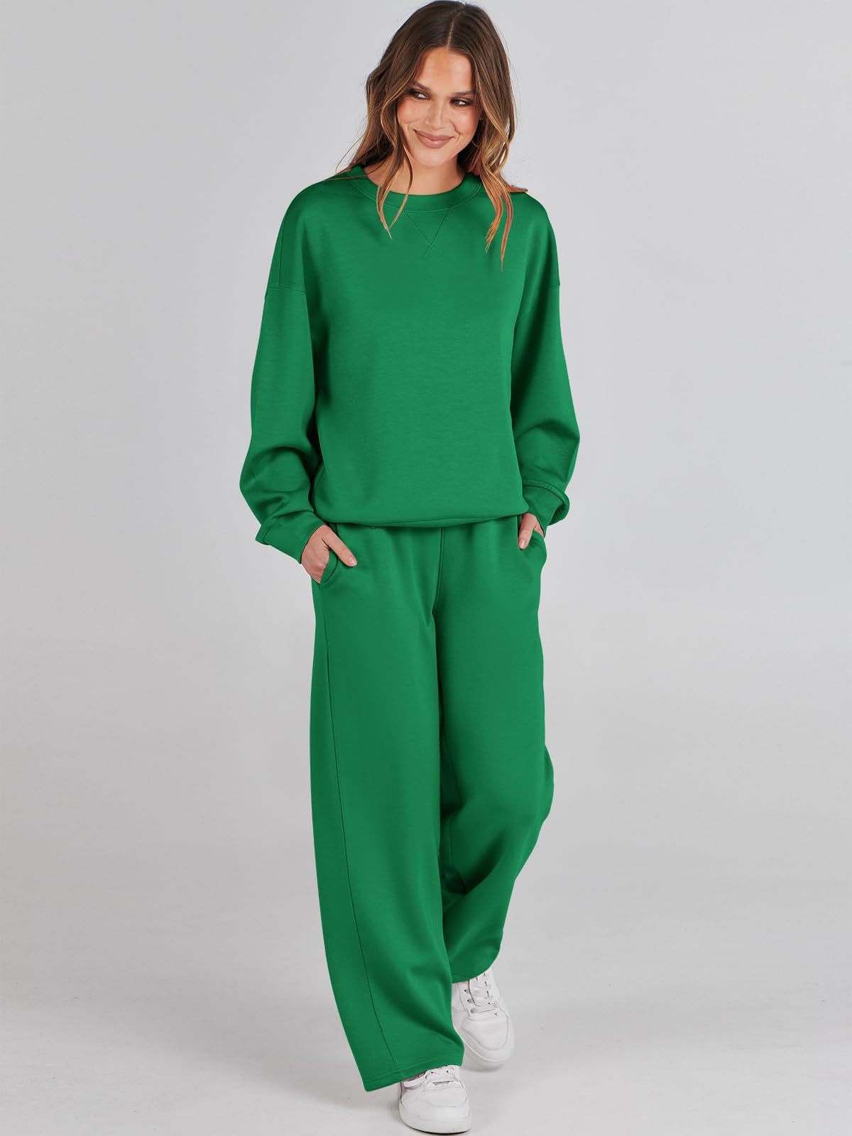 Dames Sweater Set Lange Mouwen Zacht Tweedelig Comfort