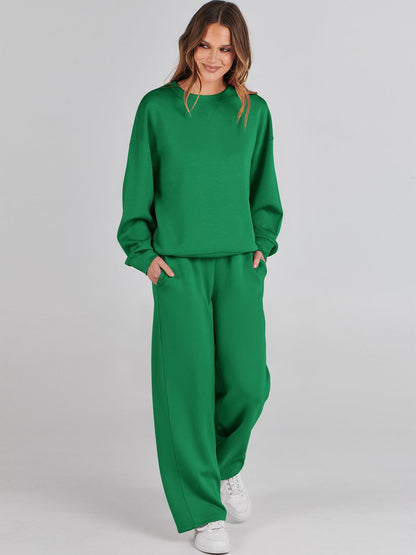 Dames Sweater Set Lange Mouwen Zacht Tweedelig Comfort