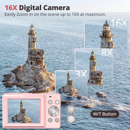 Digitale Camera Retro Vintage 1080p Compact Draagbaar Nostalgisch Ontwerp