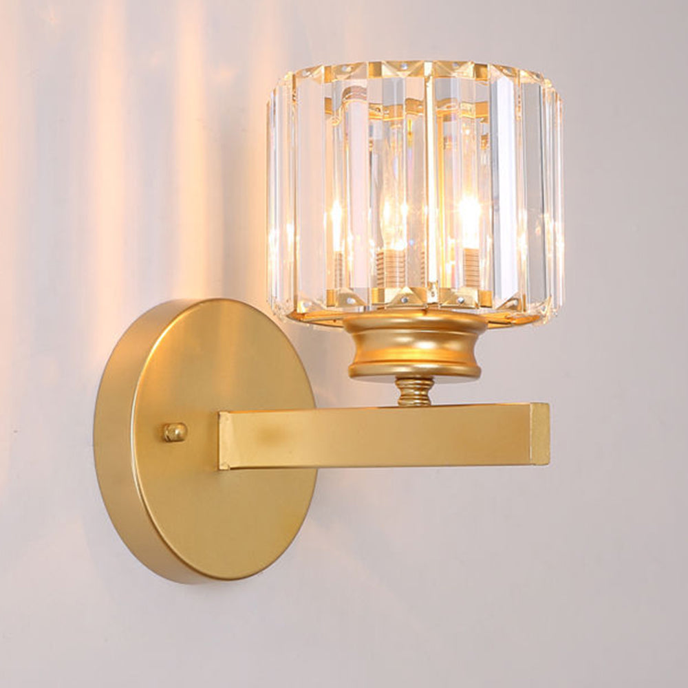 Wandlamp Glas Metaal Zwart 24cm Wandverlichting Woonkamer Slaapkamer Moderne Wandlamp Transparante Kap Accentverlichting