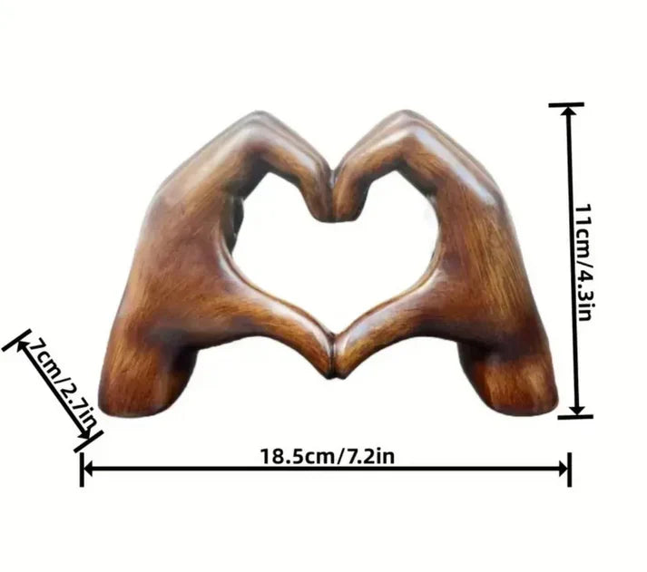 Houten Hart Beeldje – Handgemaakt Liefdessymbool als Decoratie of Cadeau
