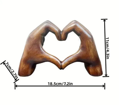 Houten Hart Beeldje – Handgemaakt Liefdessymbool als Decoratie of Cadeau