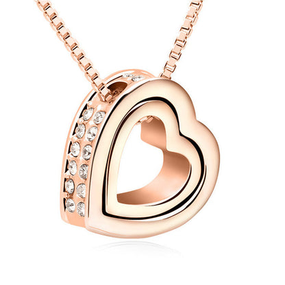 Dames Ketting met Steentjes Zilver Hartvormig Trendy Sieraad