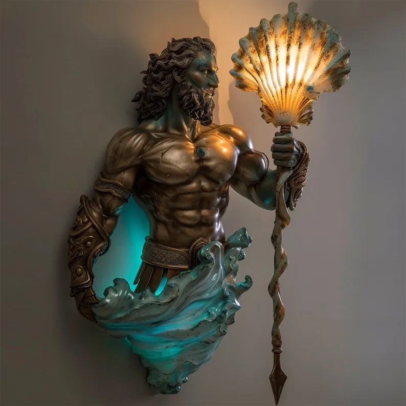 Handgemaakte Wandlamp met LED-verlichting Fantasiefiguren – Magische Sfeerverlichting voor Woonkamer Slaapkamer – Draadloze Wanddecoratie met Warmwit Licht