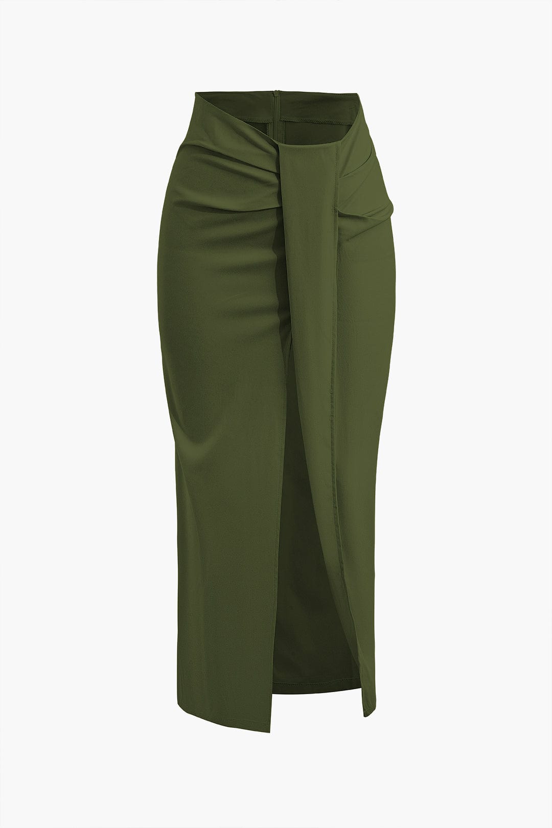 Midirok met Wickeloptie en Hoge Split Elegante Stijl