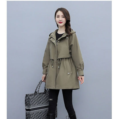 Dames Parka Jas Met Capuchon Waterdicht Modern Koreaans Design