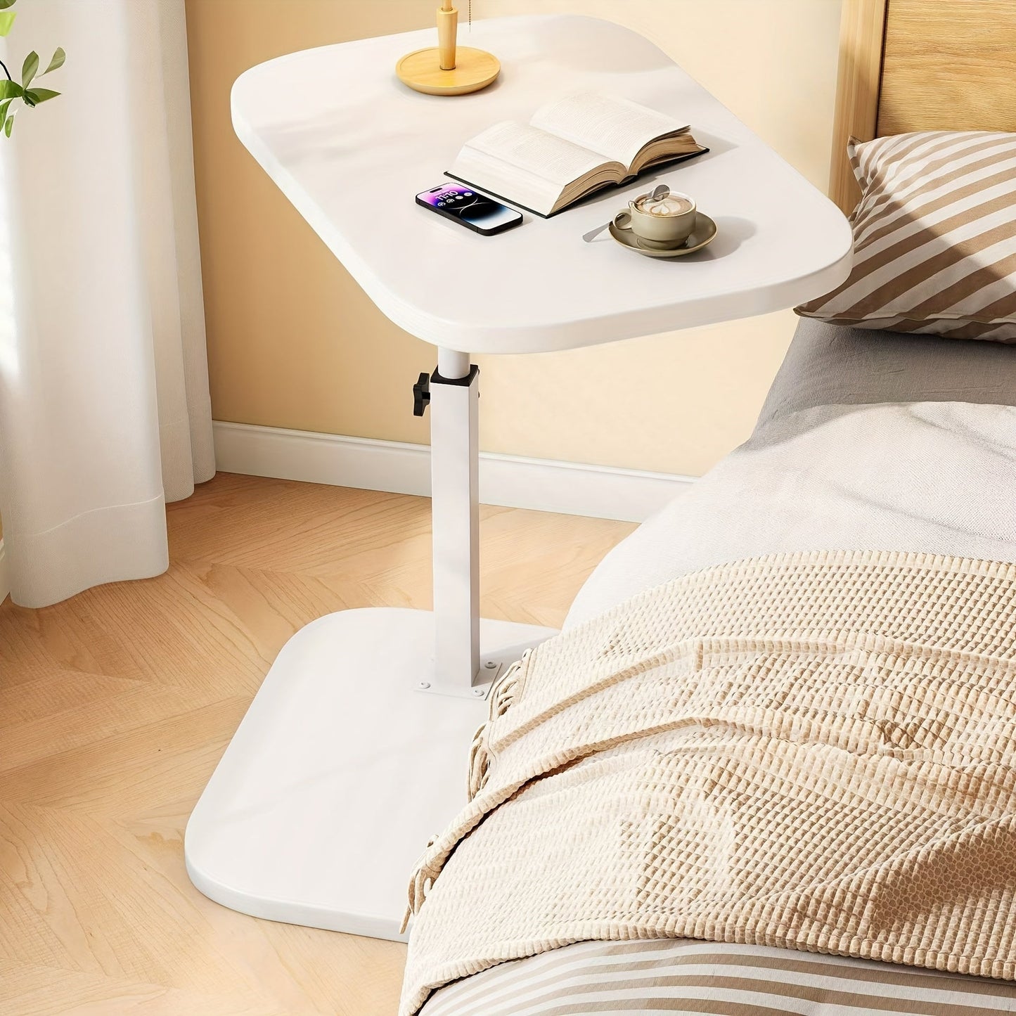Sansoti | Verstelbare Zijkant Tafel voor Bank, Bed & Sofa