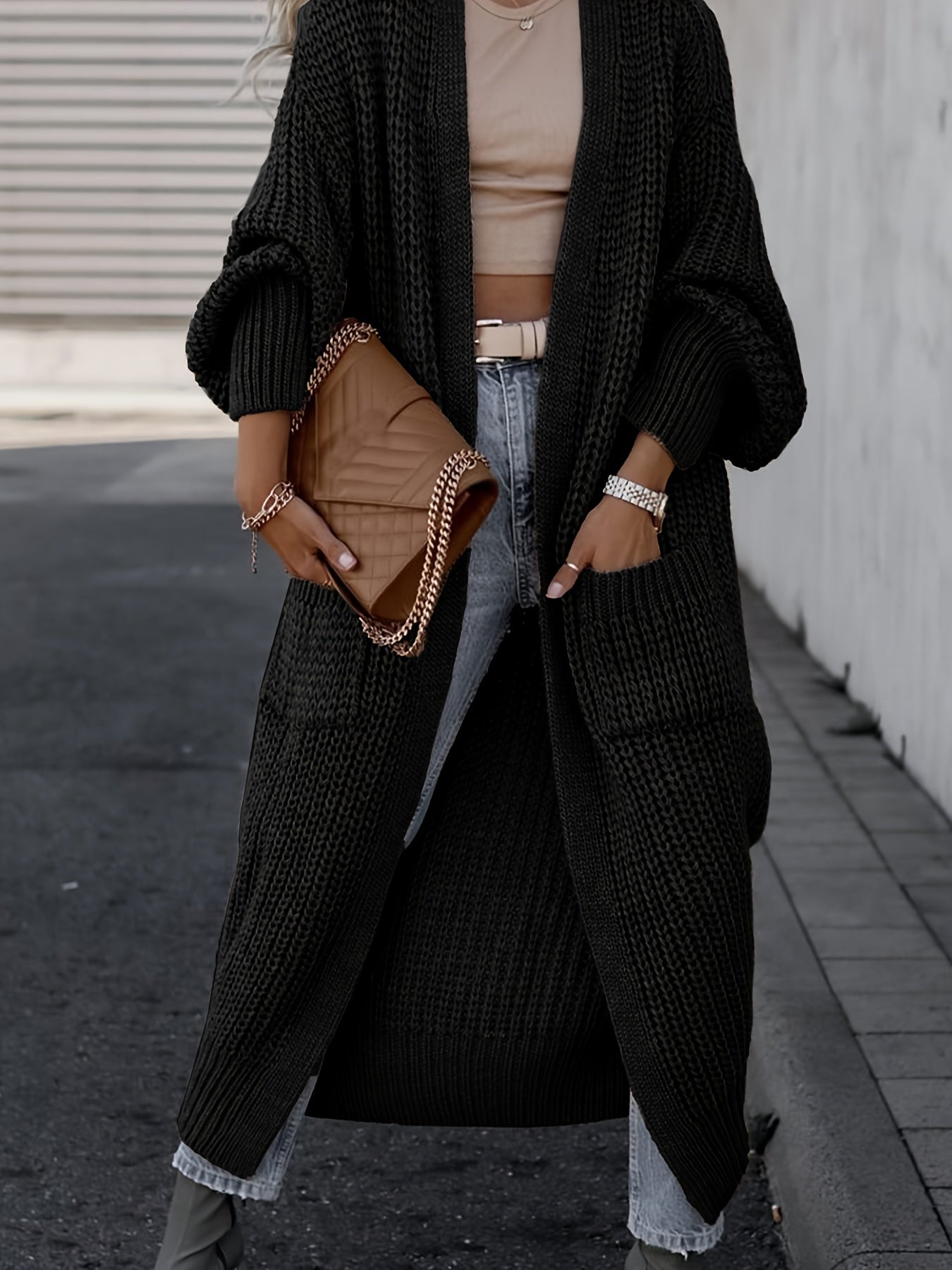 Dames Vest Gebreid met Zakken Casual Stijl - StudioMarella