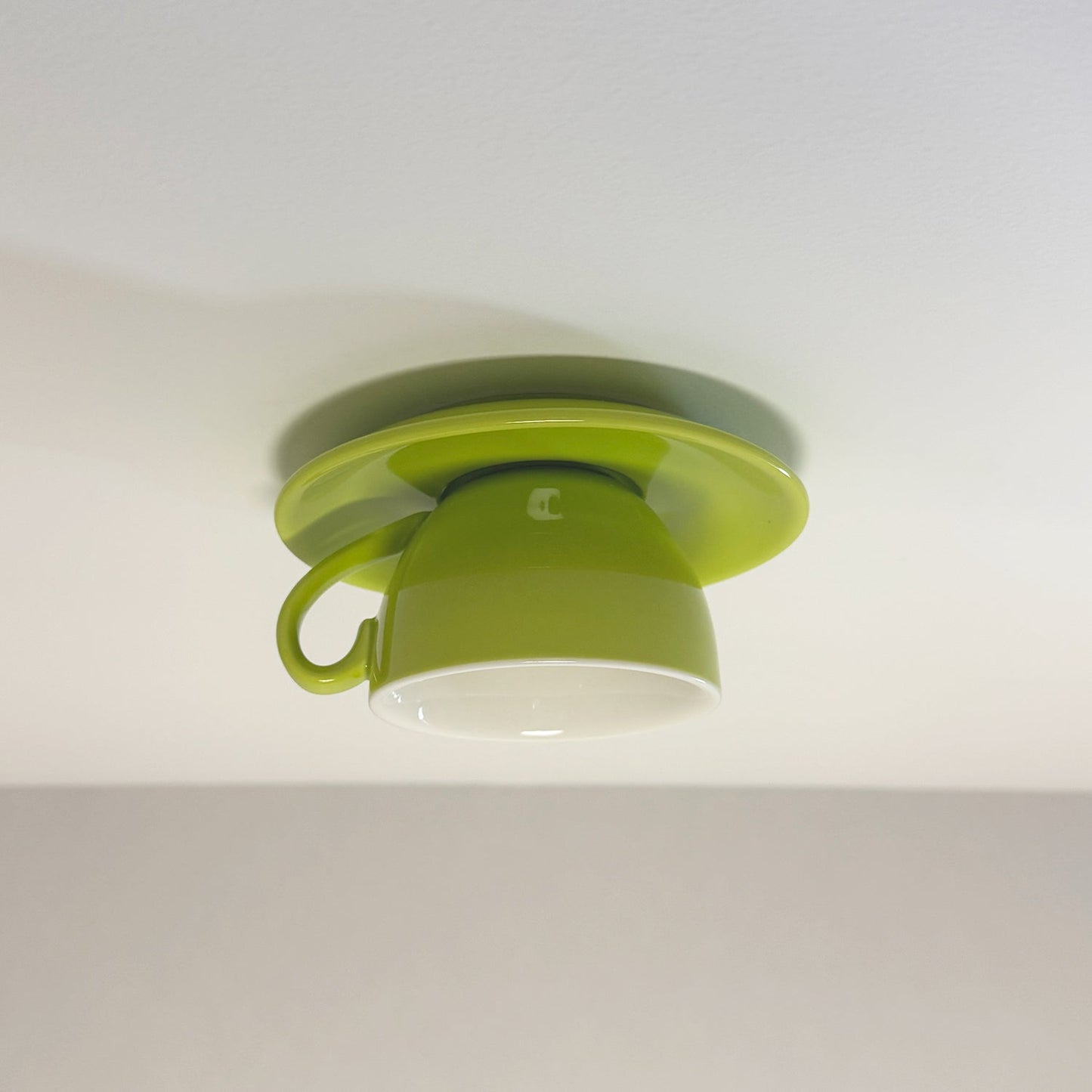 Plafondlamp Keramiek Koffiekop Vorm LED Blauw Roze Geel Slaapkamer Woonkamer Speels Design