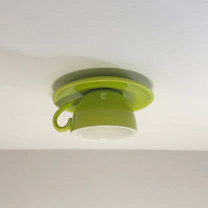 Plafondlamp Keramiek Koffiekop Vorm LED Blauw Roze Geel Slaapkamer Woonkamer Speels Design