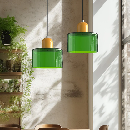 Sansoti | Lismeno Retro Hanglamp – Glazen Hanglamp met Warm Licht voor Eettafel, Keuken & Woonkamer