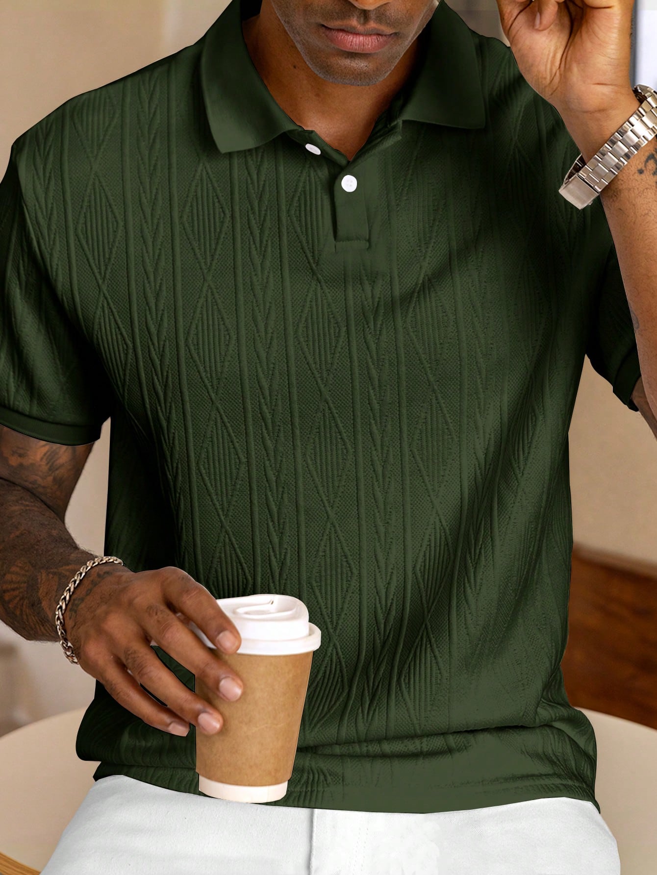 Heren Polo Shirt Kort Mouwen Klassiek Design