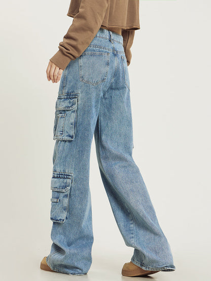 Dames Cargo Jeans Baggy Relax Fit Zomer