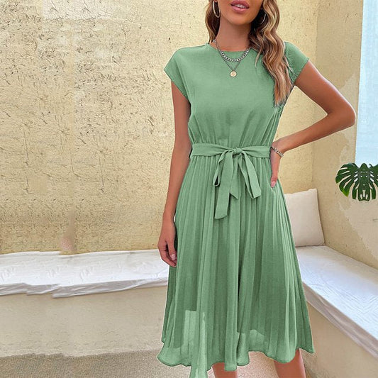 Jurk Plissé Groen Menta voor Feesten - StudioMarella