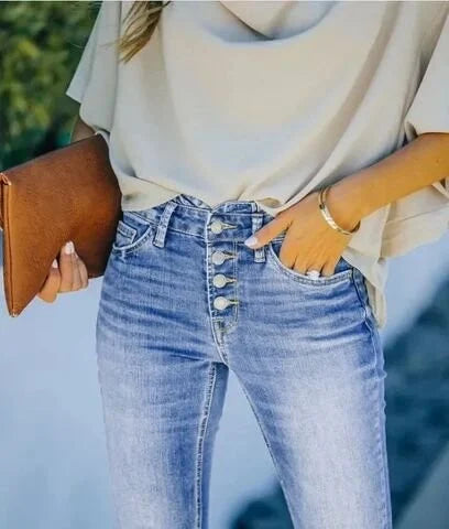Dames Jeans Comfortabele Stretch Broek