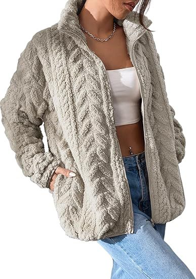 Dames Fleece Vest Kabelbrei Warm en Stijlvol