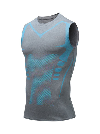 Ionic Shaping Vest voor Mannen – Compressie Shapewear Hemd zonder Mouwen – Lichaamsvormend en Comfortabel – Ademend Ontwerp voor Dagelijks Gebruik
