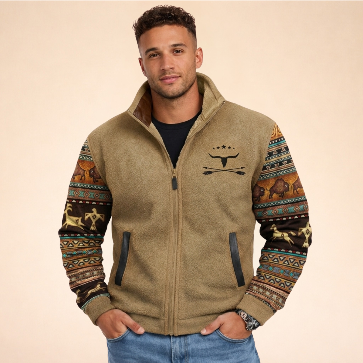 Merino Fleecejack Warm en Licht voor Buiten