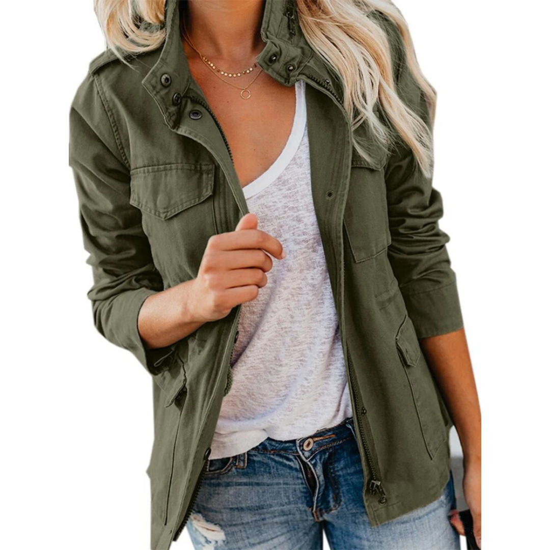Dames Jas Met Ritssluiting Modern en Stijlvol