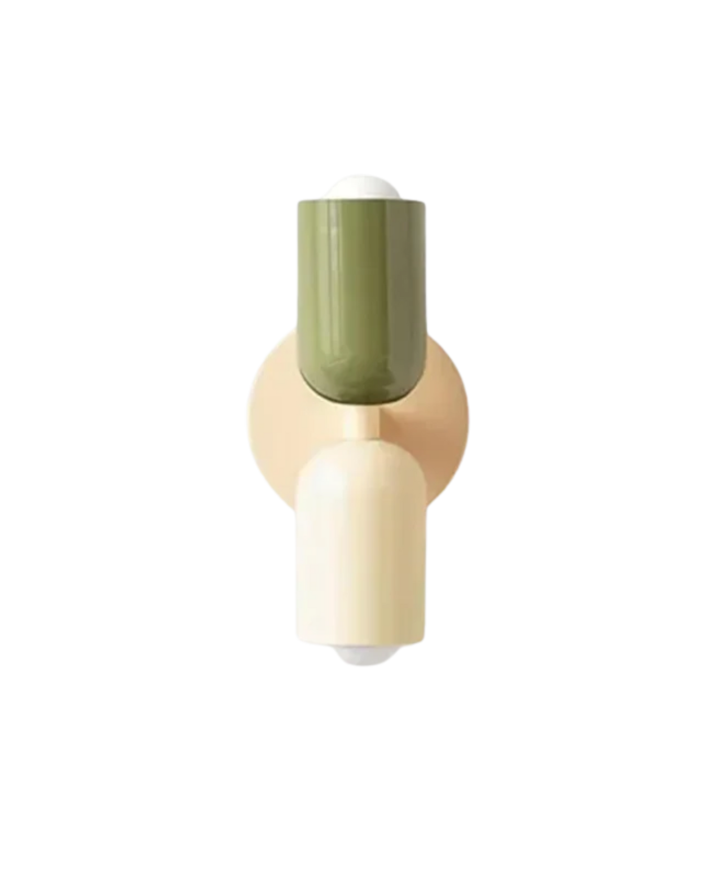 Dubbele Wandlamp met Ronde Lampenkappen – Modern Design in Groen, Beige, Rood of Roze – Sfeerverlichting voor Slaapkamer, Woonkamer en Hal