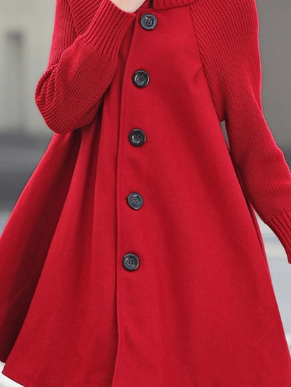 Lange Oversized Jas Zwart voor Vrouw