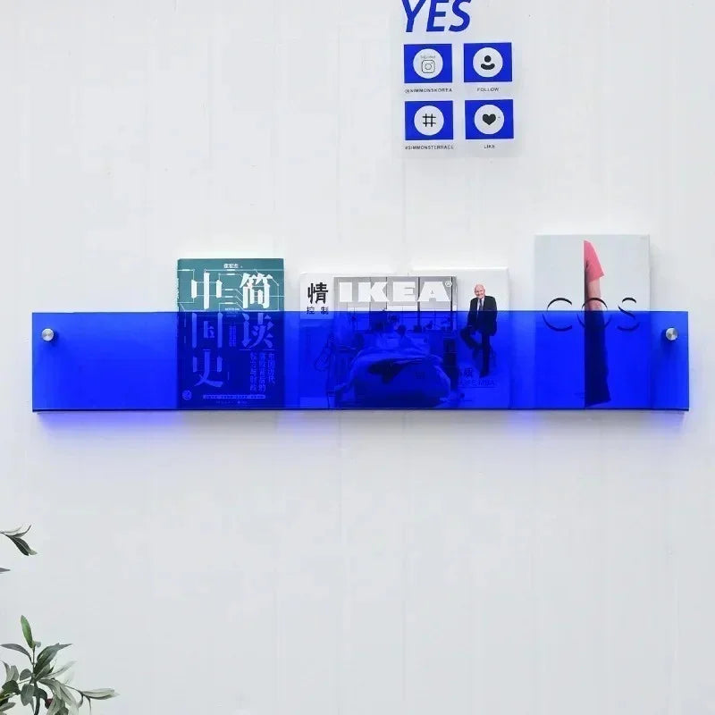Wandplank PVC Zwevend Tijdschriftenrek 40cm 50cm 80cm Boeken Woonkamer Modern
