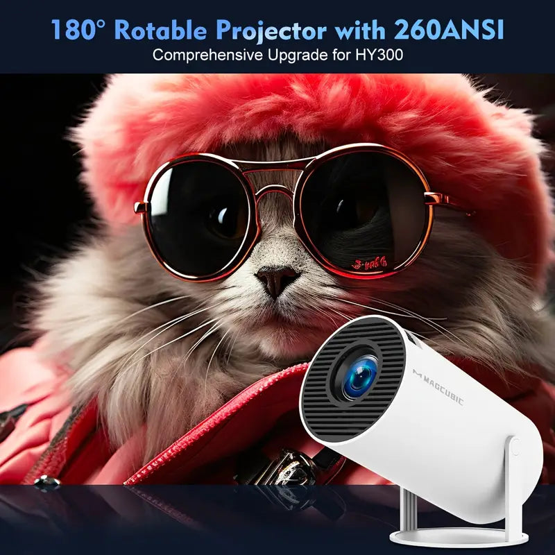 Compacte Mini Projector 4K Ultra HD met Draadloze Connectiviteit Beamer Thuisbioscoop Systeem Streaming Apparaat