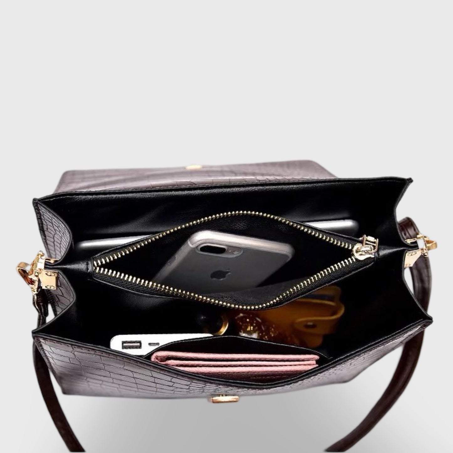 Schoudertas Crossbody Diek Maxi Croc Leer